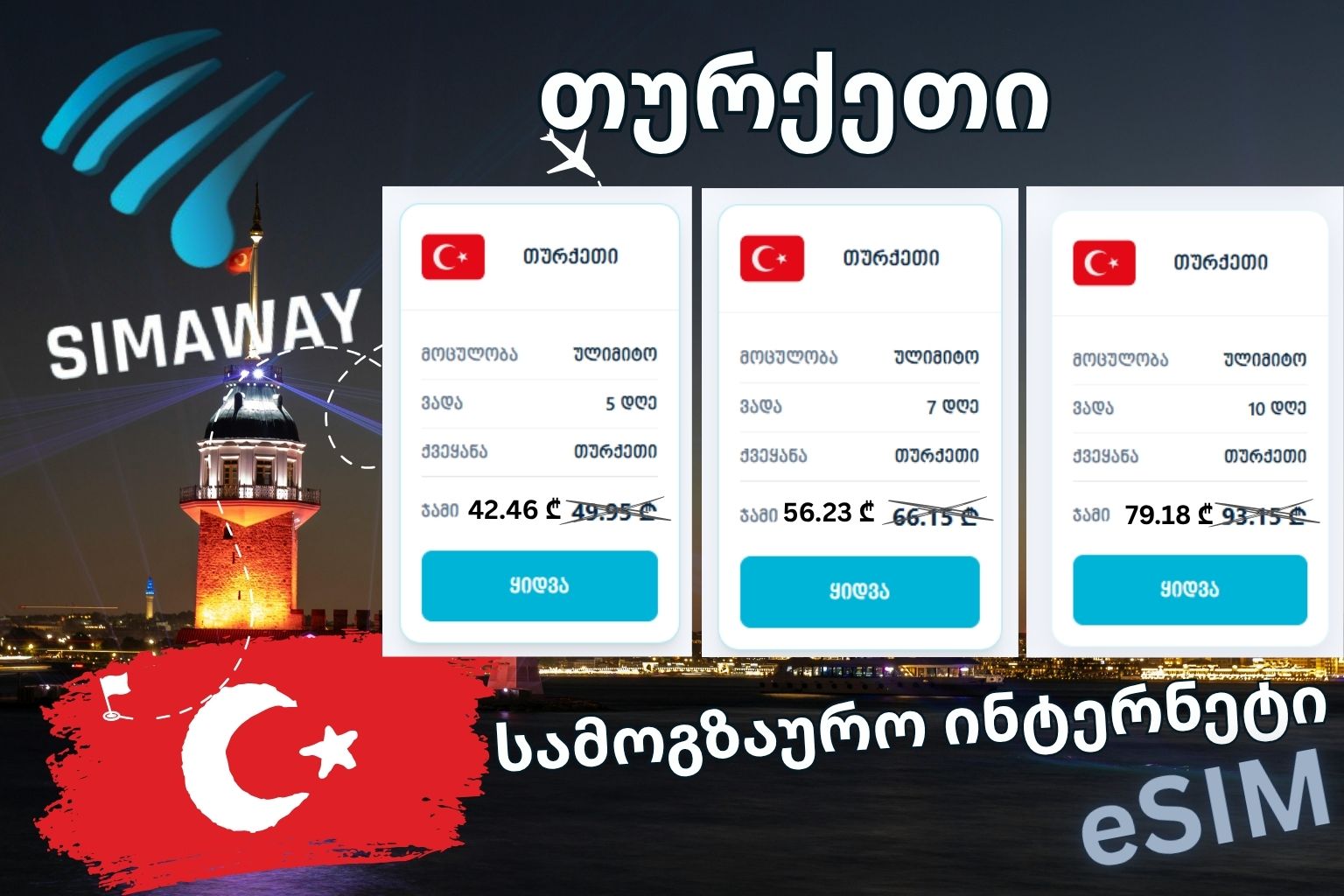 პაკეტები და ფასები